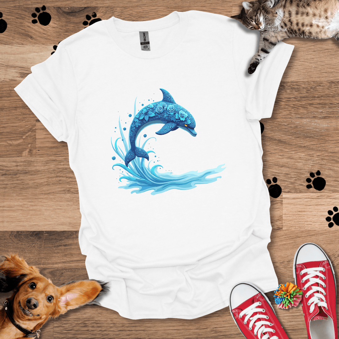 Floral Dolphin T-Shirt 015