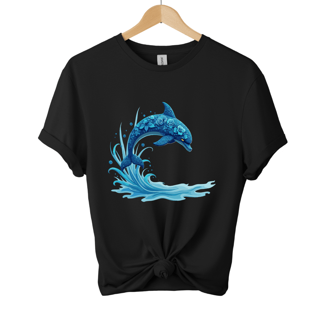 Floral Dolphin T-Shirt