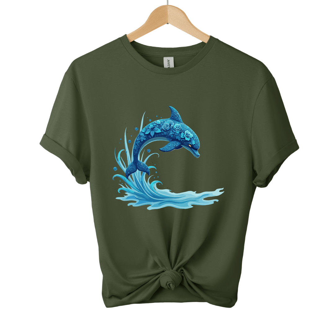 Floral Dolphin T-Shirt