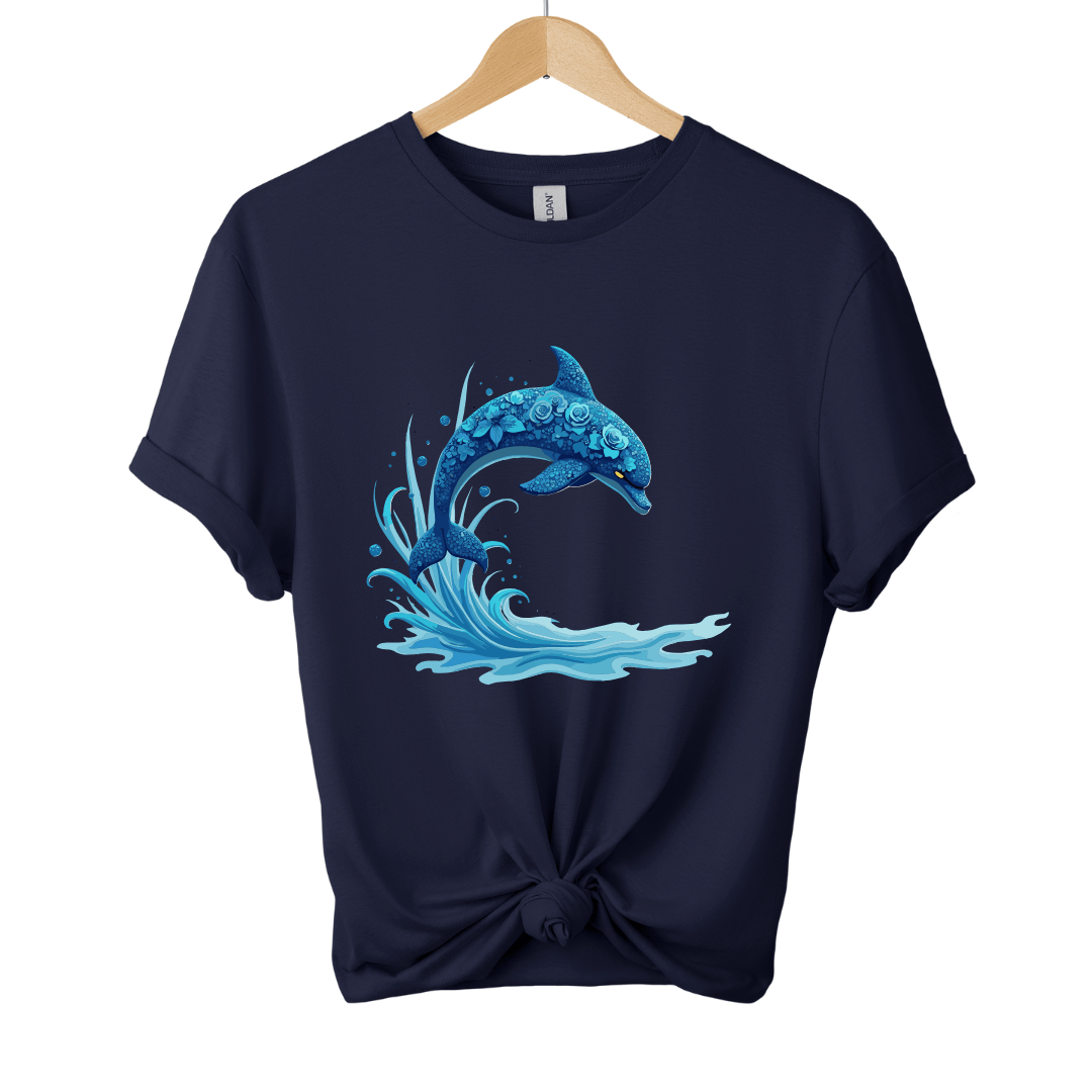 Floral Dolphin T-Shirt