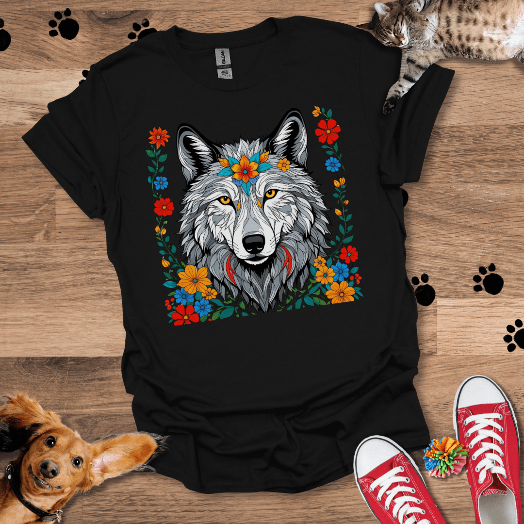 Wolf Wildflowers T-Shirt 030