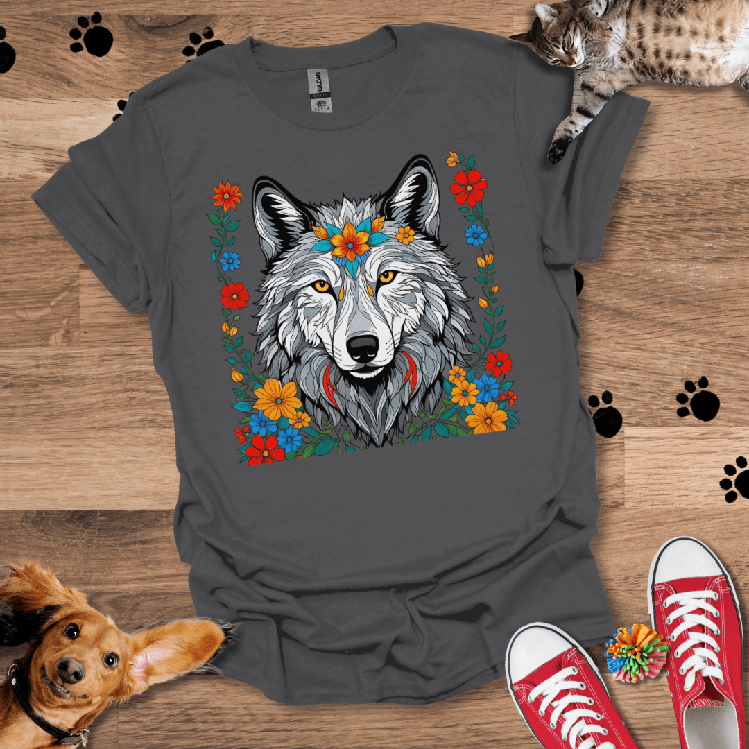 Wolf Wildflowers T-Shirt 030