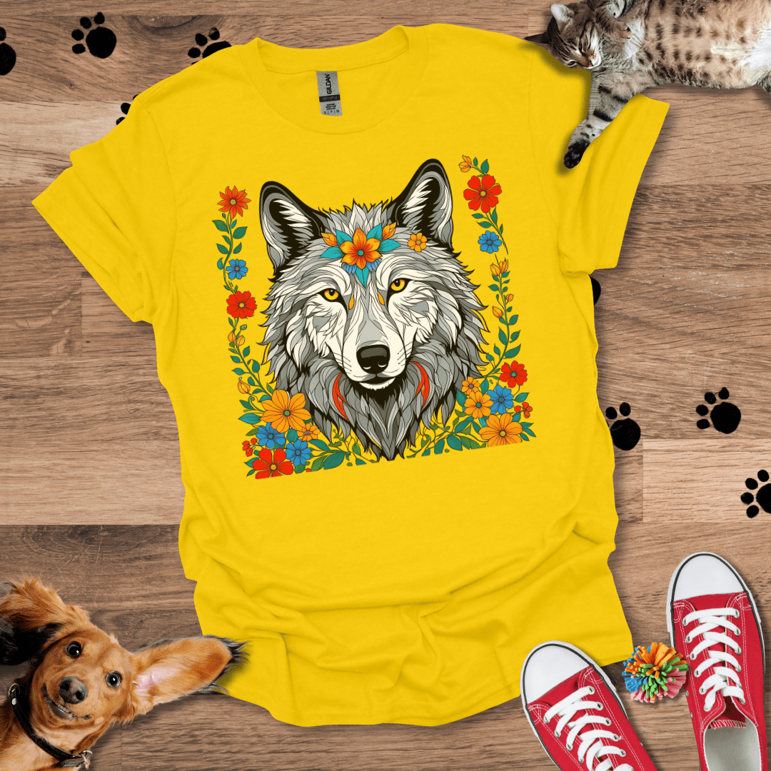 Wolf Wildflowers T-Shirt 030