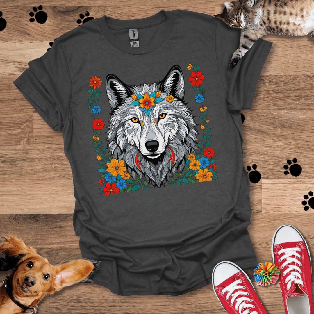 Wolf Wildflowers T-Shirt 030