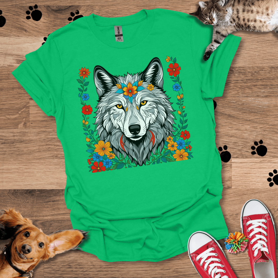 Wolf Wildflowers T-Shirt 030