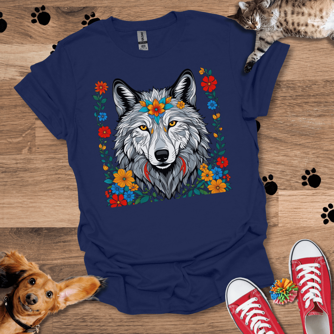 Wolf Wildflowers T-Shirt 030