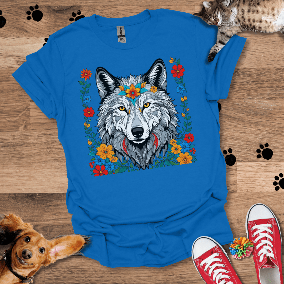 Wolf Wildflowers T-Shirt 030