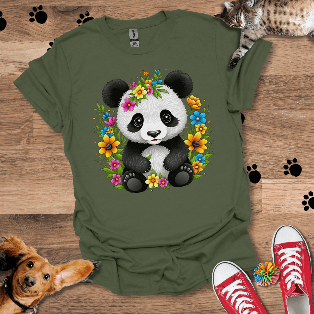 Panda Petals T-Shirt 048