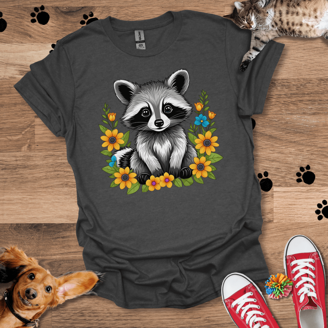 Raccoon Roses T-Shirt 051