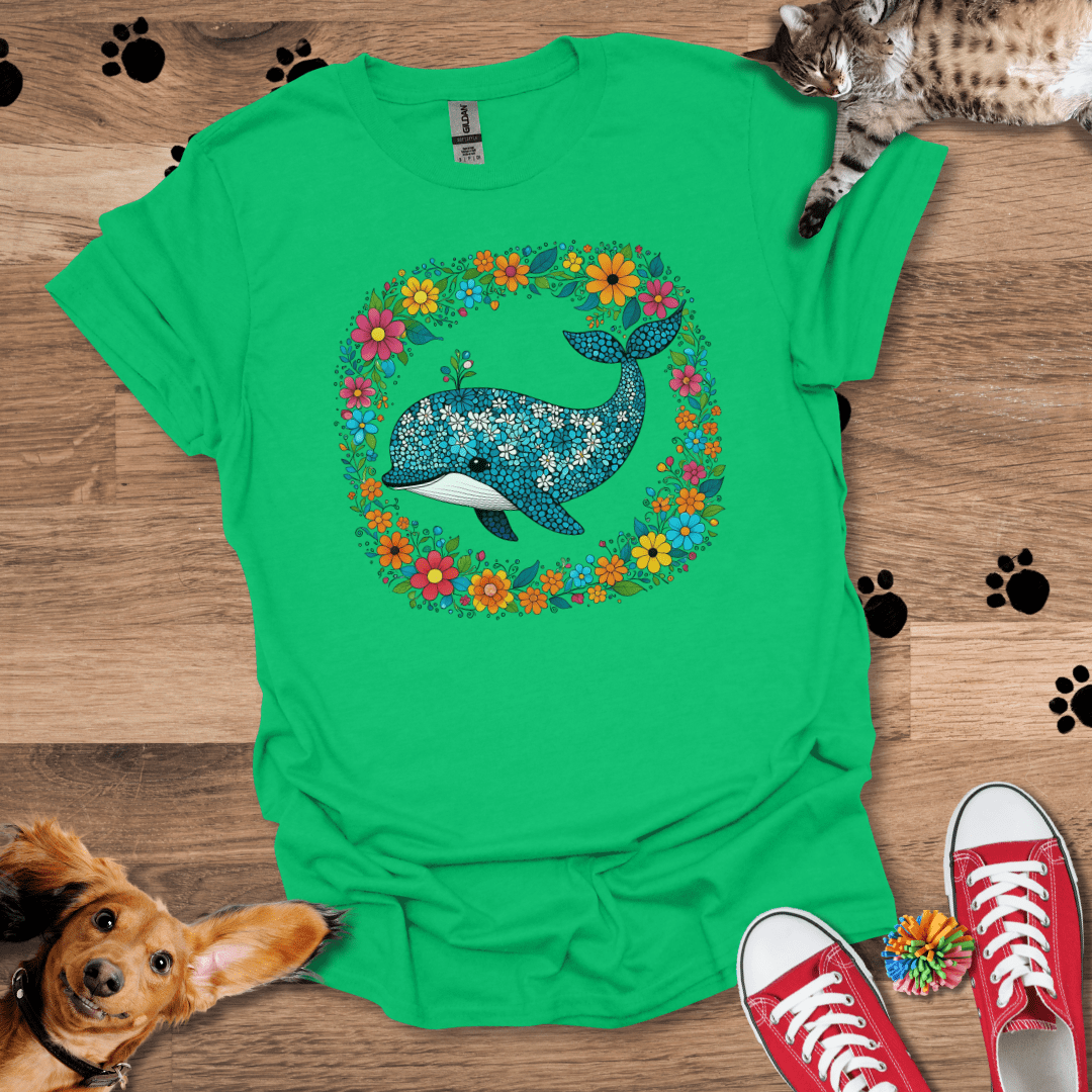 Whale Wreath T-Shirt 056