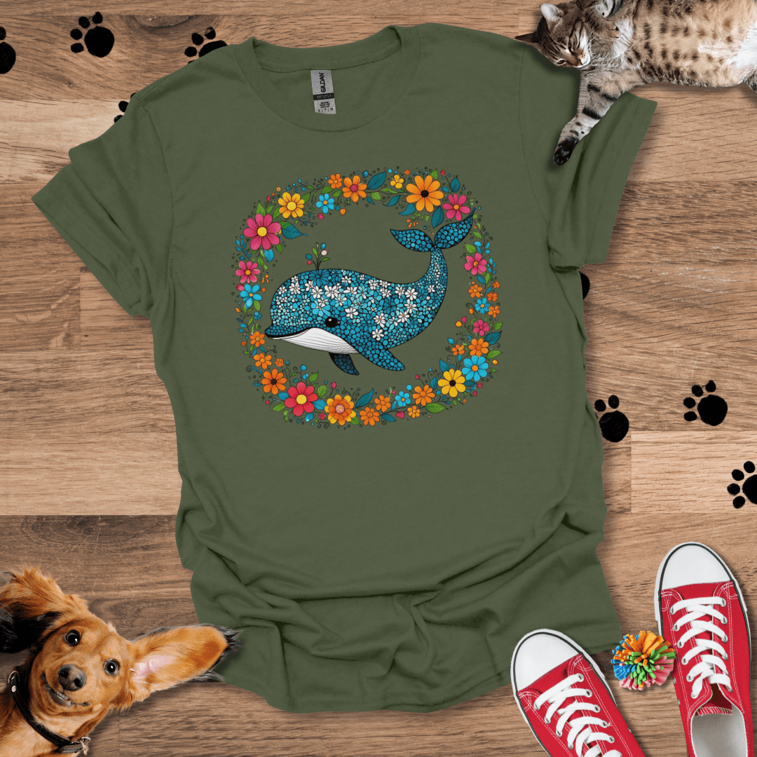 Whale Wreath T-Shirt 056