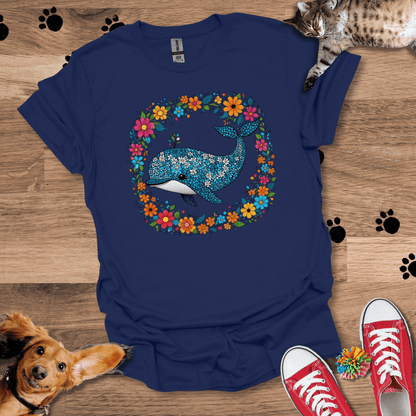 Whale Wreath T-Shirt 056