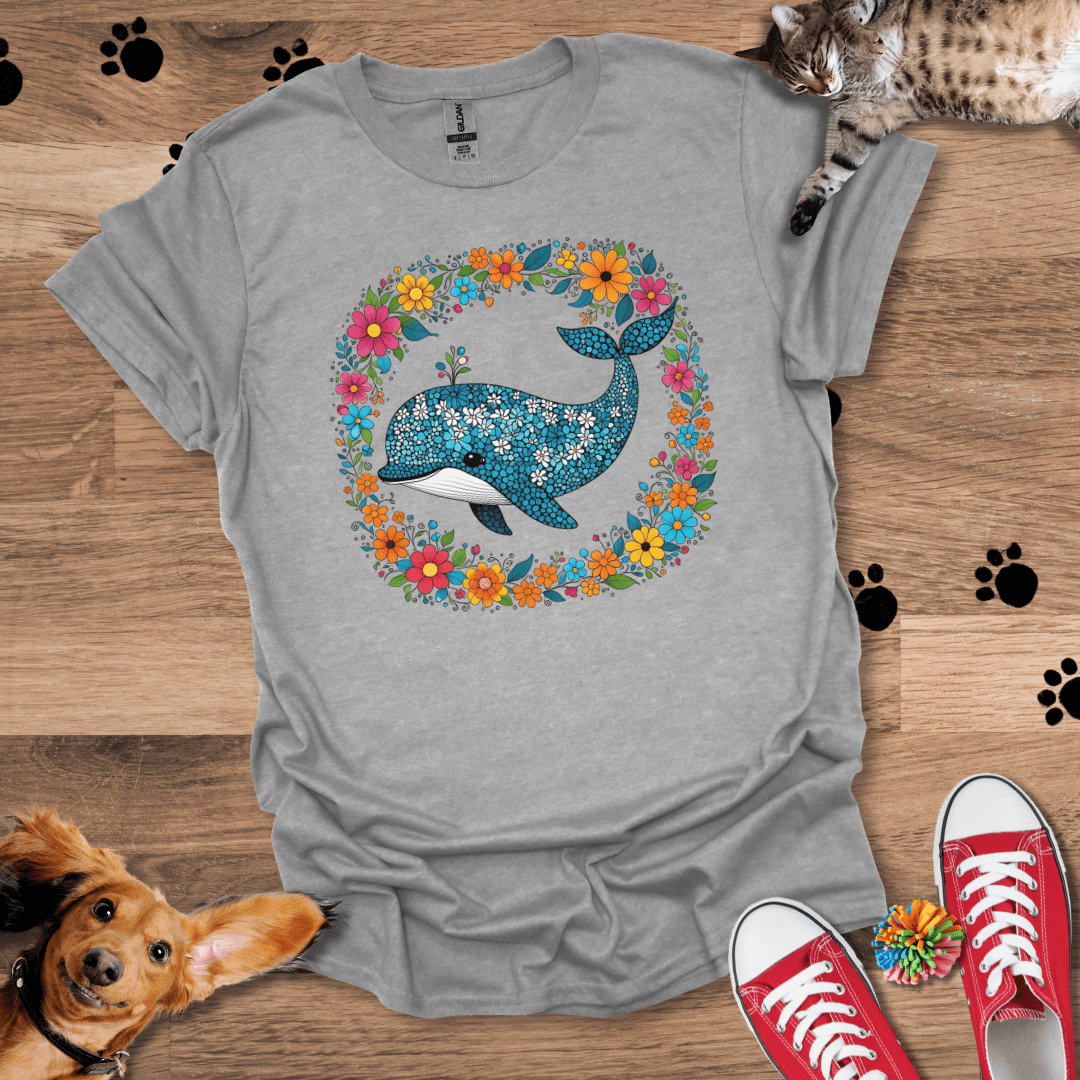 Whale Wreath T-Shirt 056