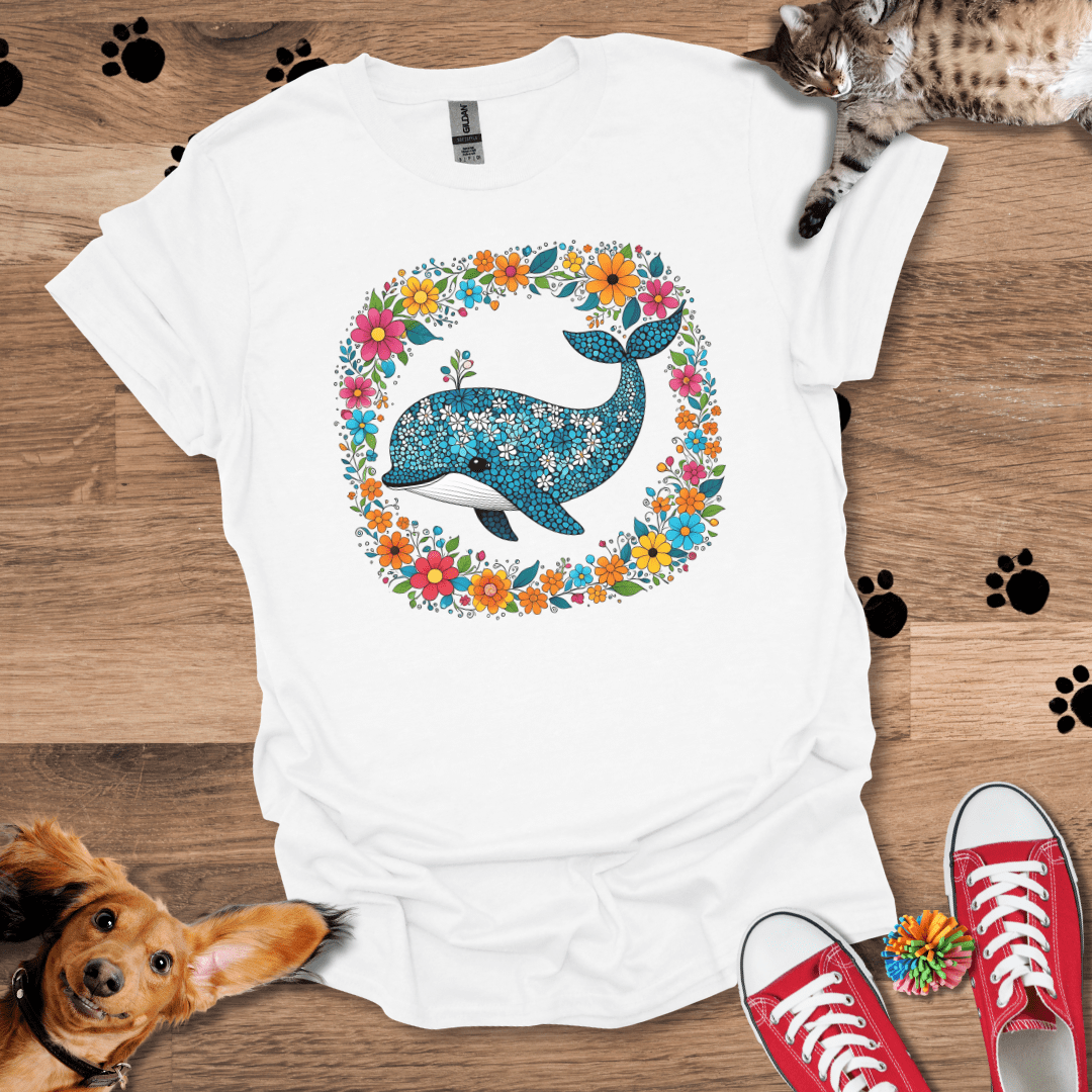 Whale Wreath T-Shirt 056