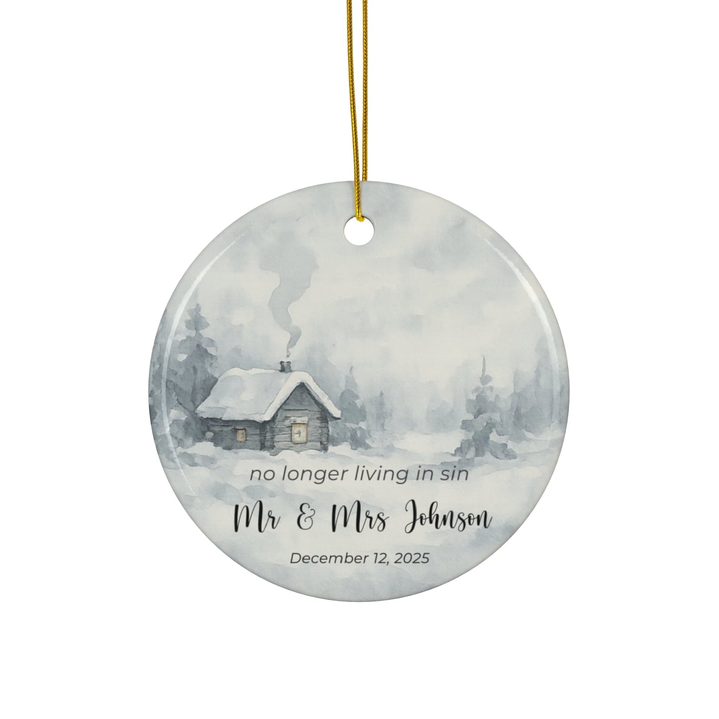 First Christmas Ornament – No Longer Living in Sin