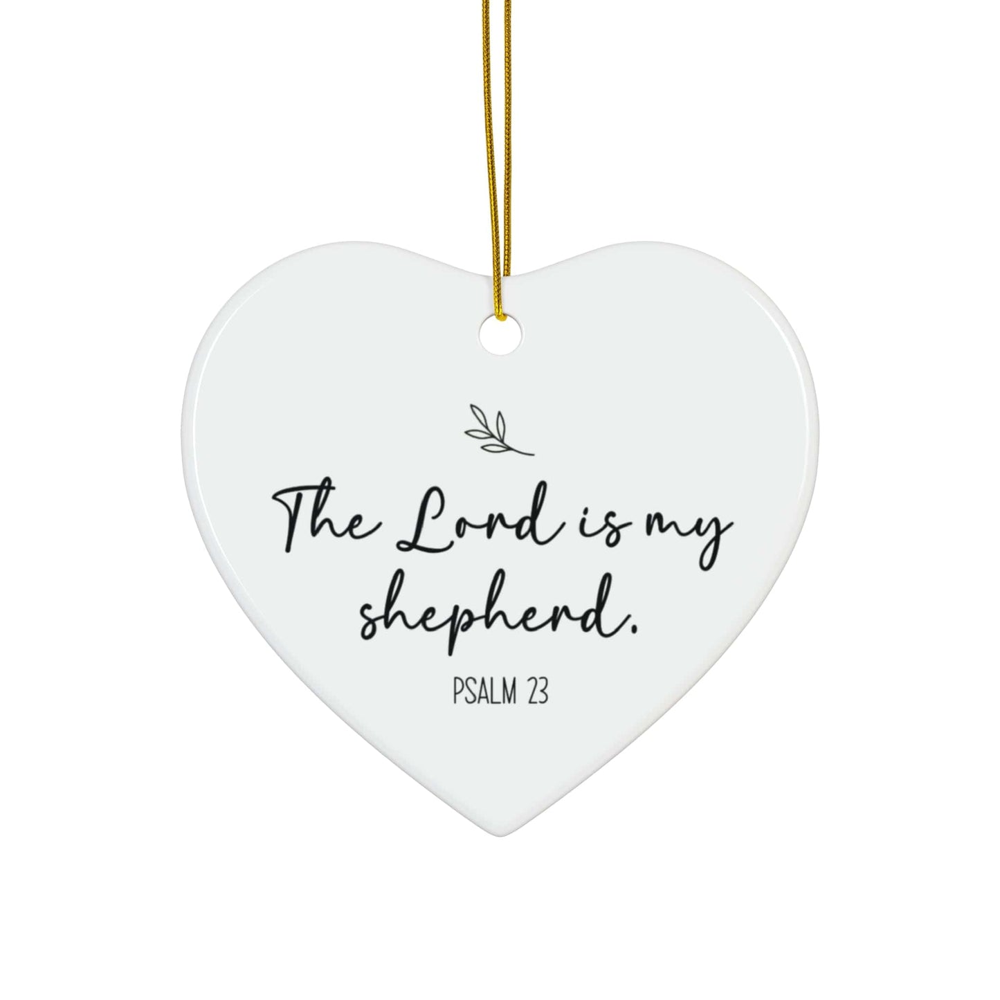 The Lord Is My Shepherd – Psalm 23 Heart Ornament