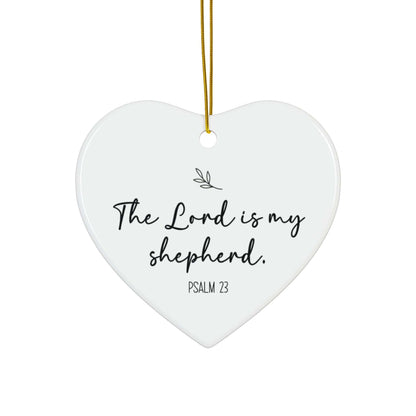 The Lord Is My Shepherd – Psalm 23 Heart Ornament