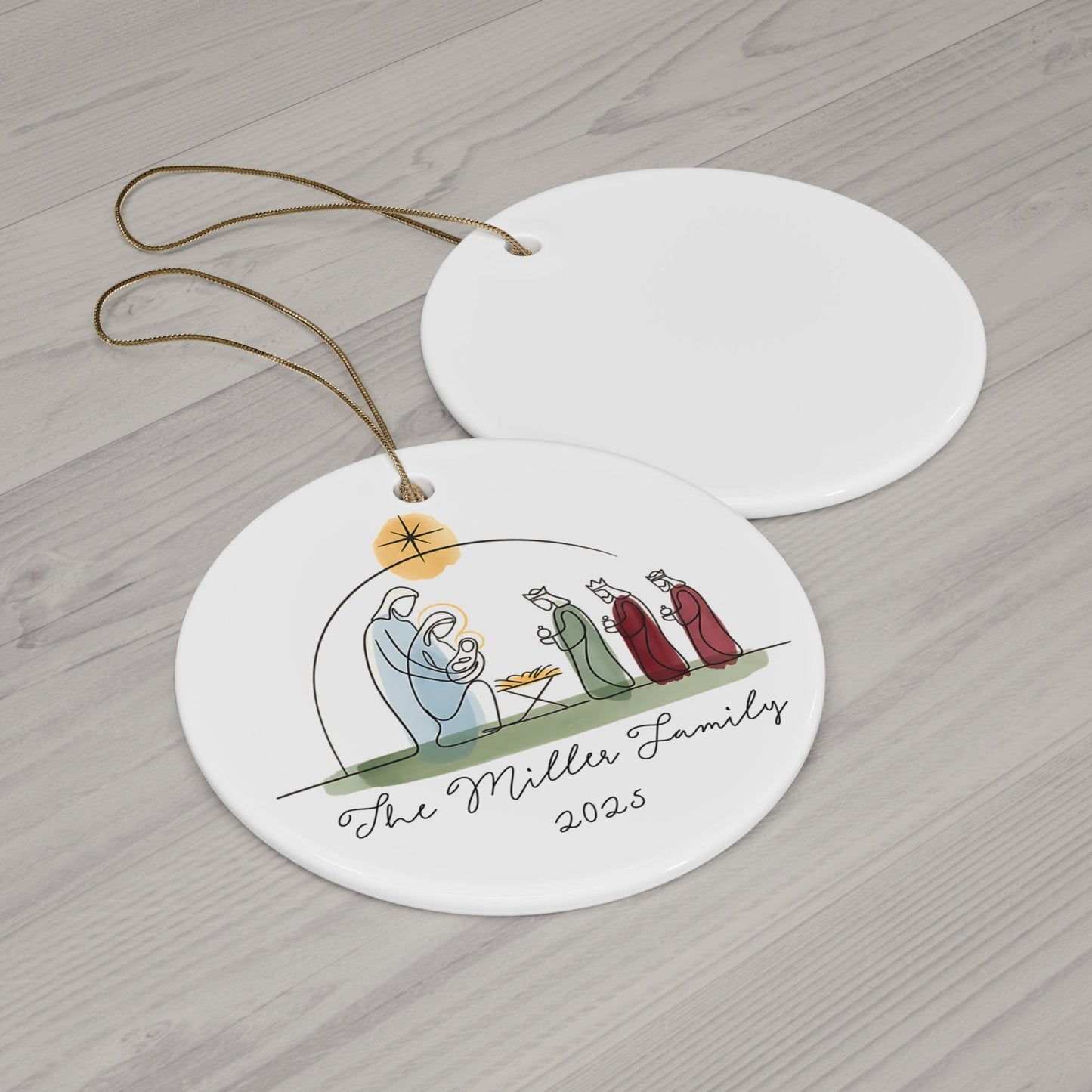 Minimalist Nativity Ornament