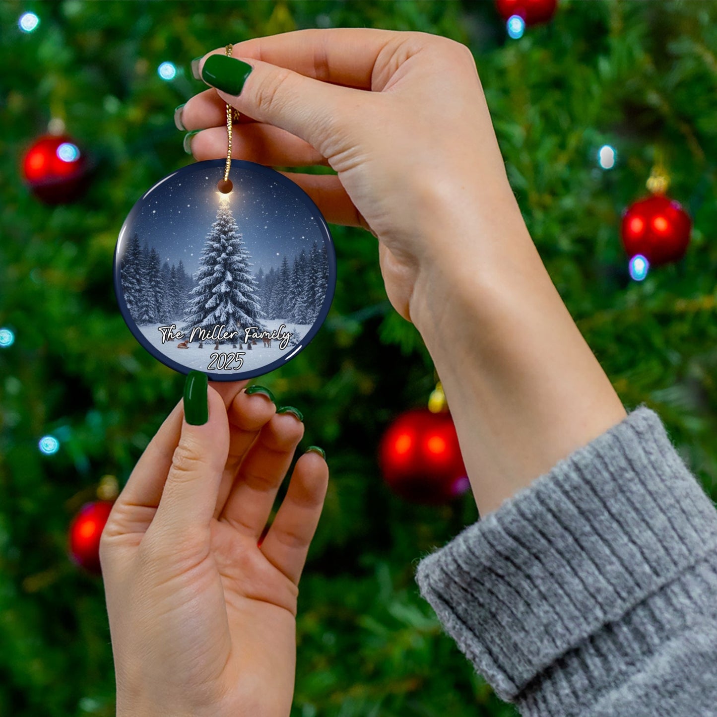 Starry Night Christmas Ornament