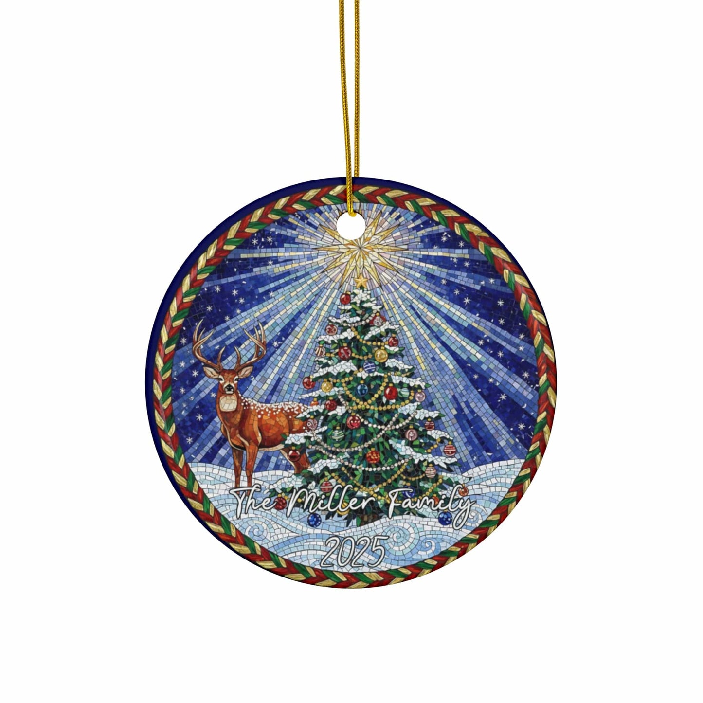 Mosaic Christmas Tree Ornament