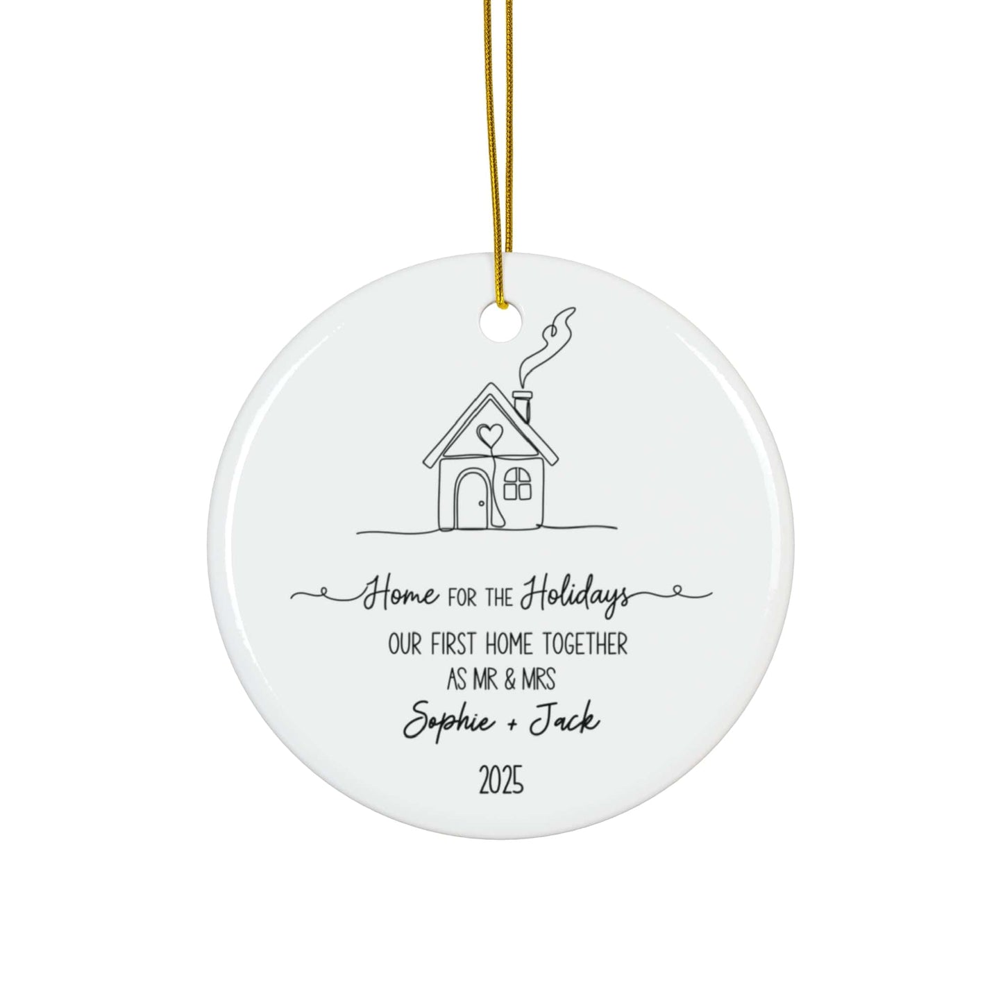 First Home Christmas Ornament – Personalized Couple Gift