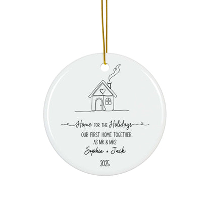 First Home Christmas Ornament – Personalized Couple Gift