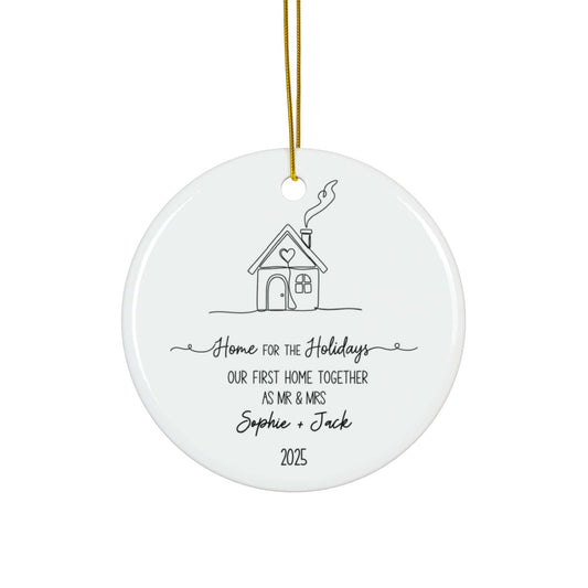 First Home Christmas Ornament – Personalized Couple Gift