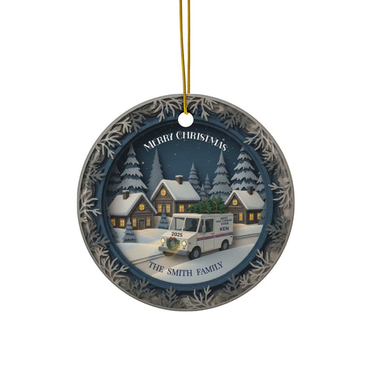 Mail Carrier Christmas Ornament – Personalized USPS Keepsake
