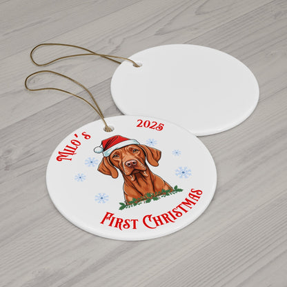 Vizsla First Christmas Ornament – Personalized Keepsake
