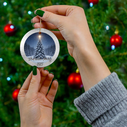 Silver Snow Christmas Ornament