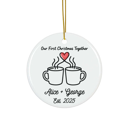 Our First Christmas Together Ornament – Coffee Lovers Gift