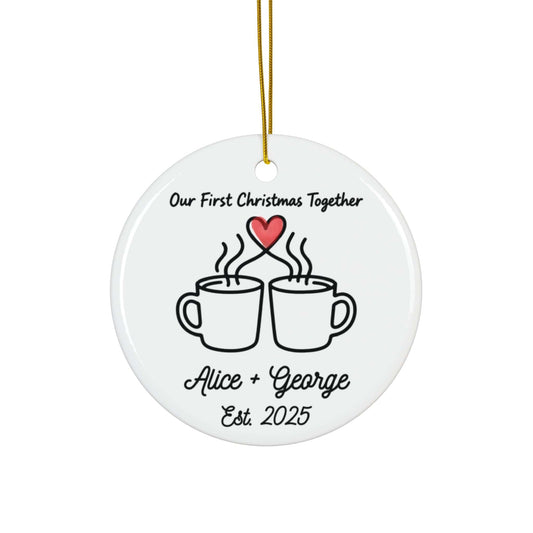 Our First Christmas Together Ornament – Coffee Lovers Gift