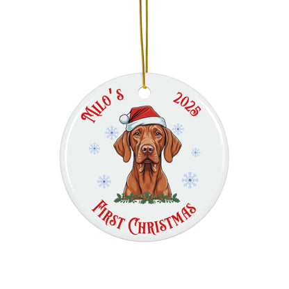 Vizsla First Christmas Ornament – Personalized Keepsake