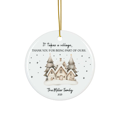 It Takes a Village Ornament – Personalized Thank You Gift