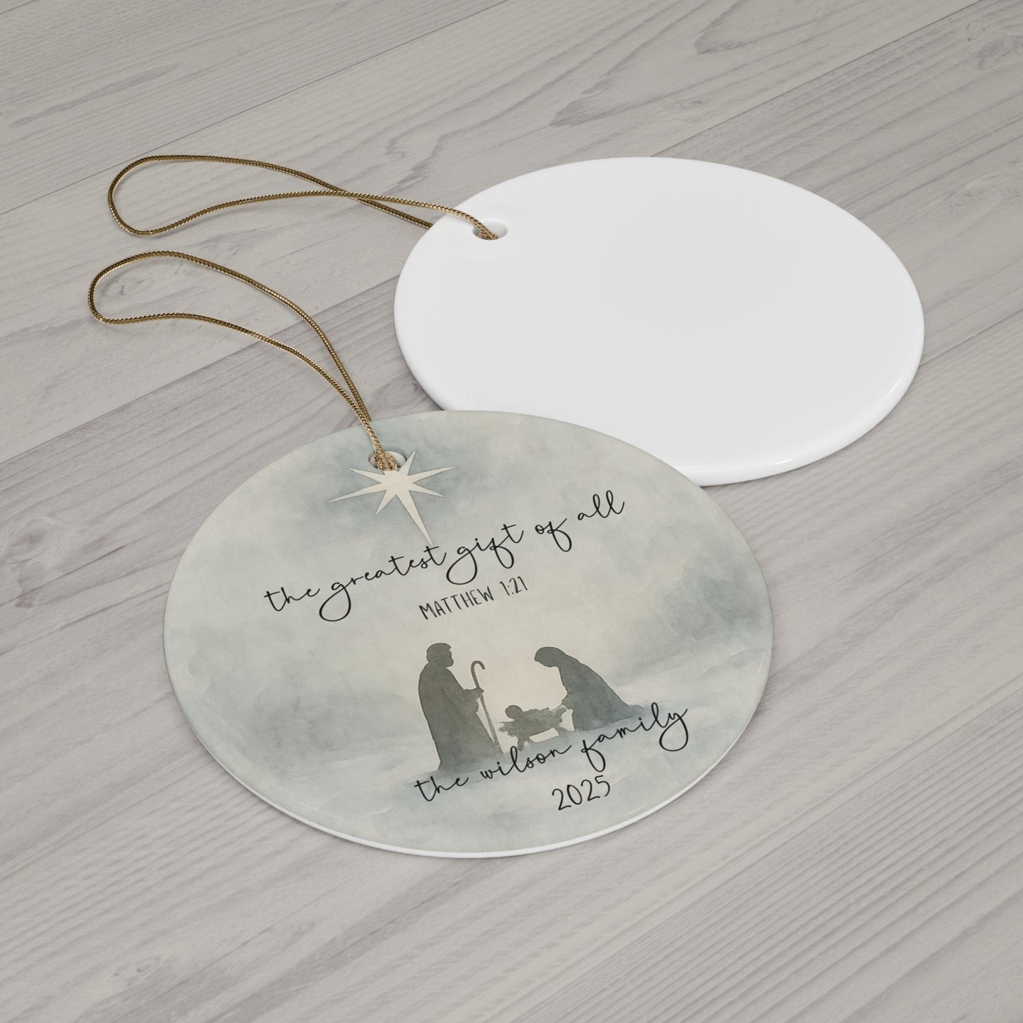 Customized Nativity Ornament