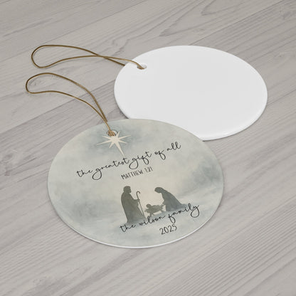 Customized Nativity Ornament