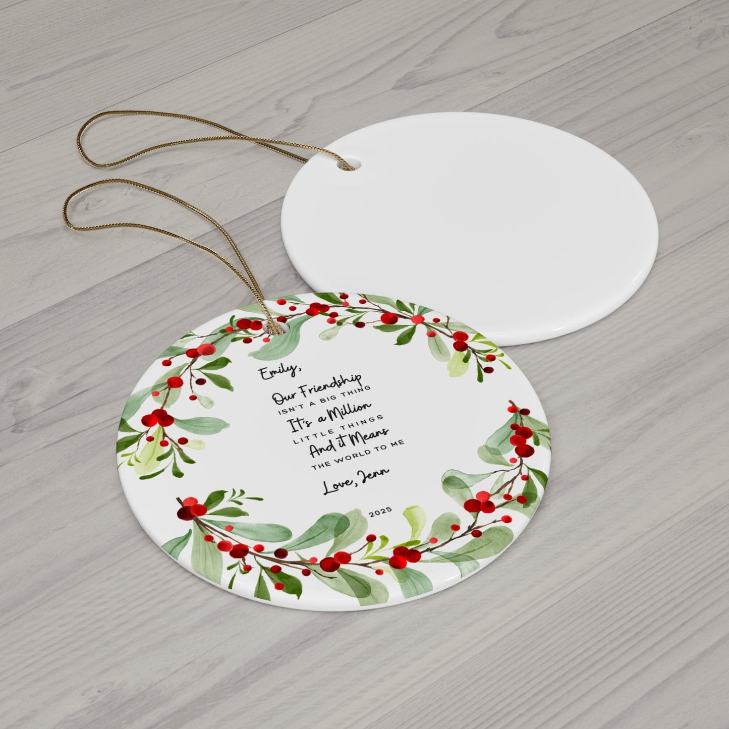 Ceramic Friendship Ornament