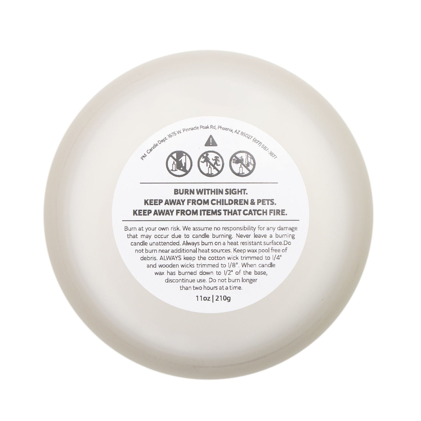 Be Still And Know Frosted Glass Candle — 11oz Personalized Scented Candle