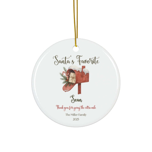 Mail Carrier Christmas Ornament – Personalized Thank You Gift