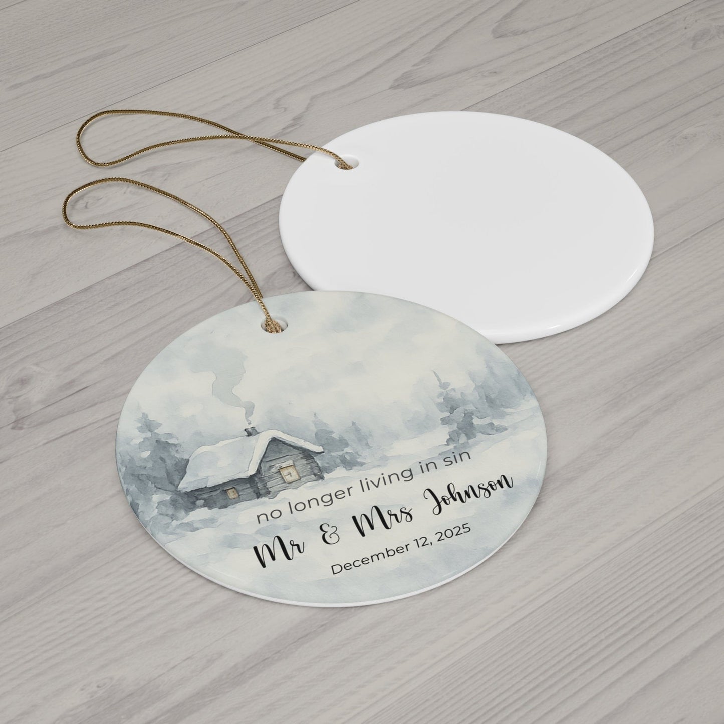 First Christmas Ornament – No Longer Living in Sin
