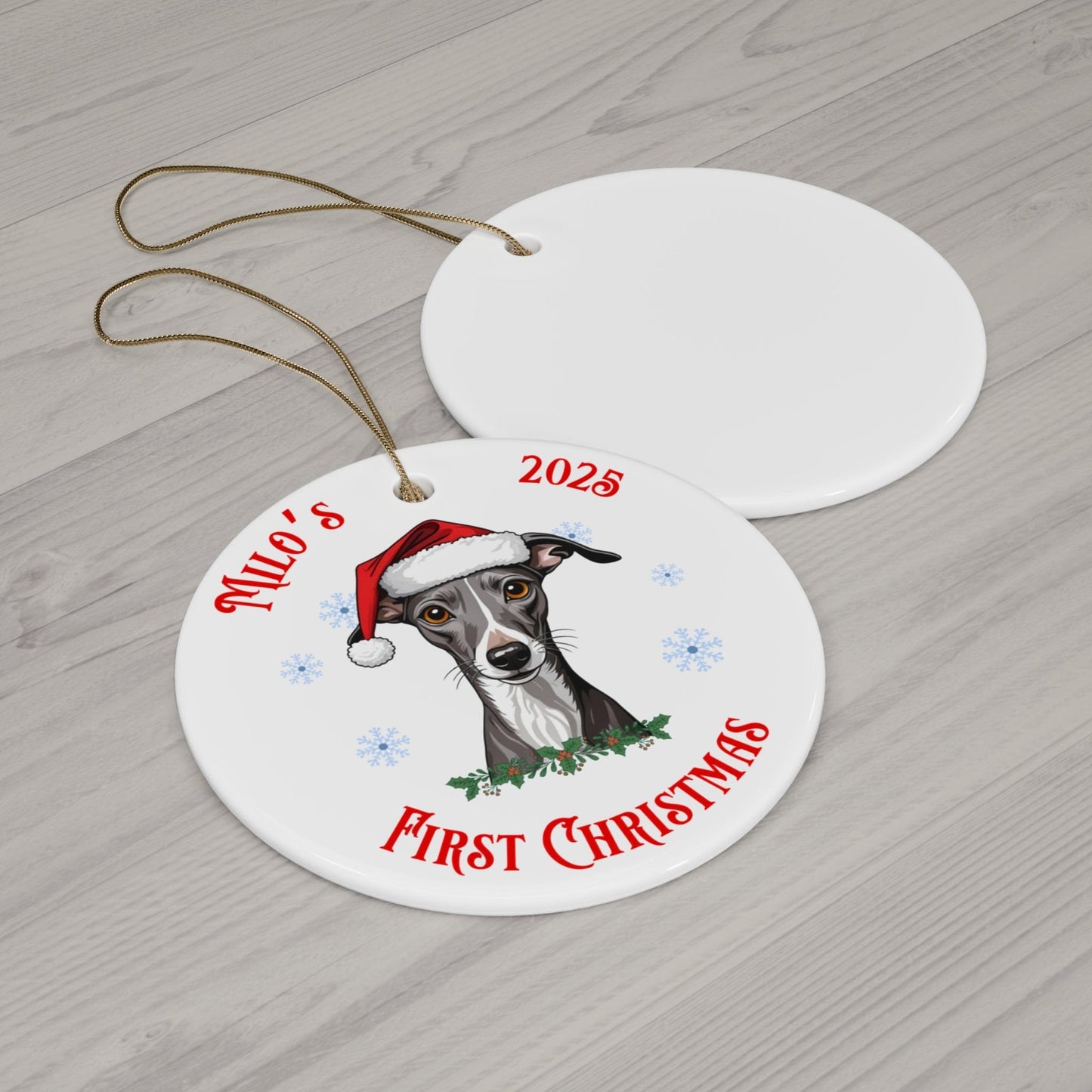 Italian Greyhound First Christmas Ornament