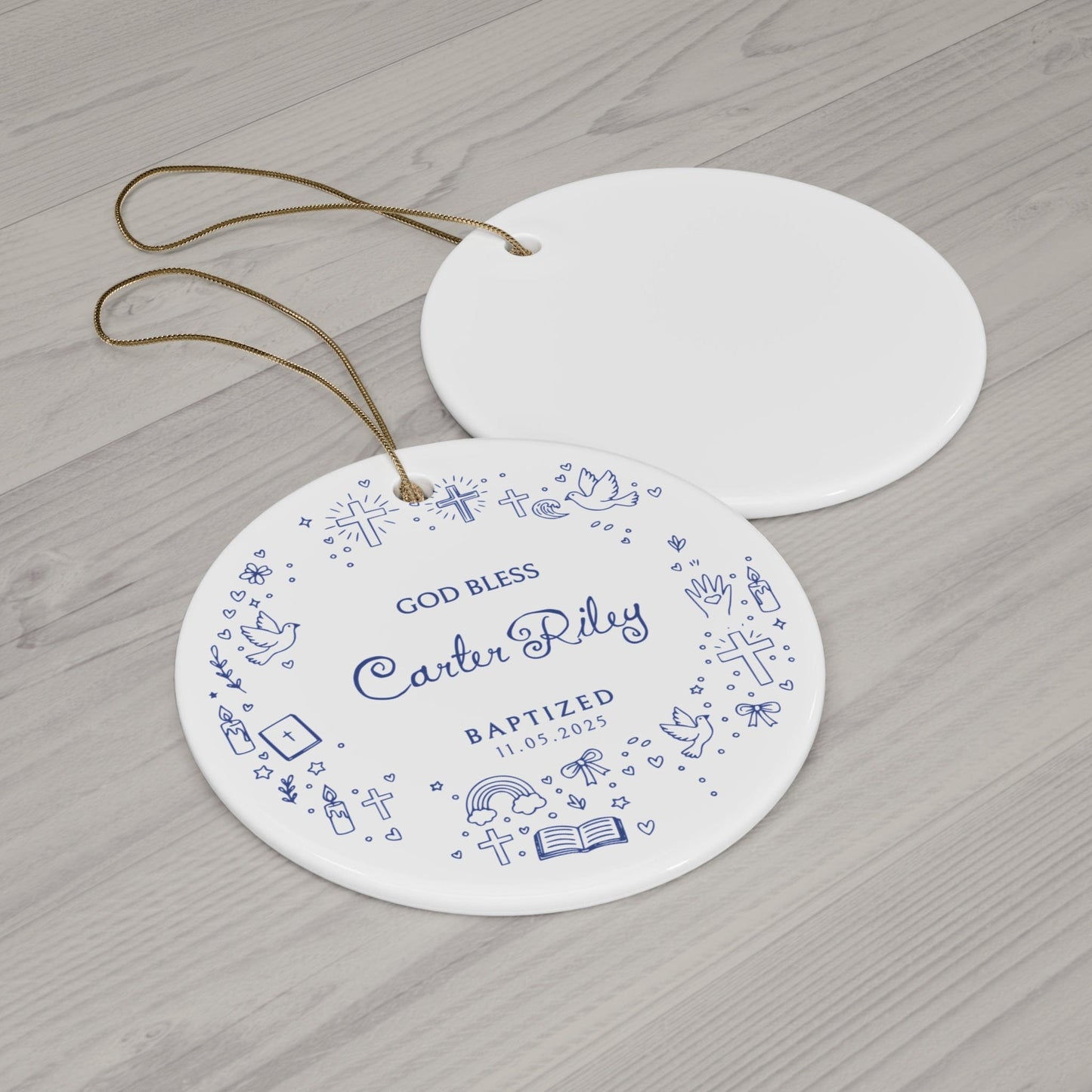 Baptism Doodle Ornament