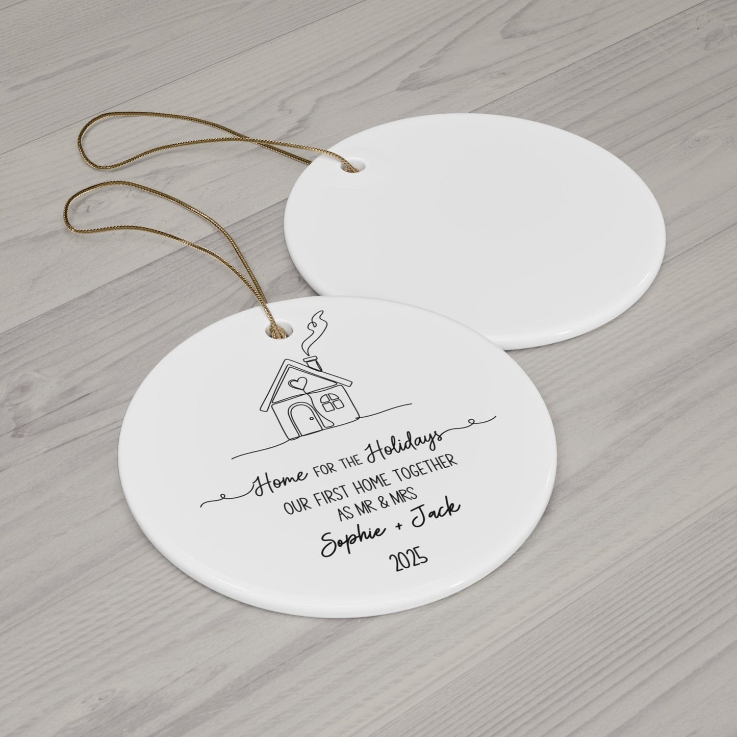 First Home Christmas Ornament – Personalized Couple Gift