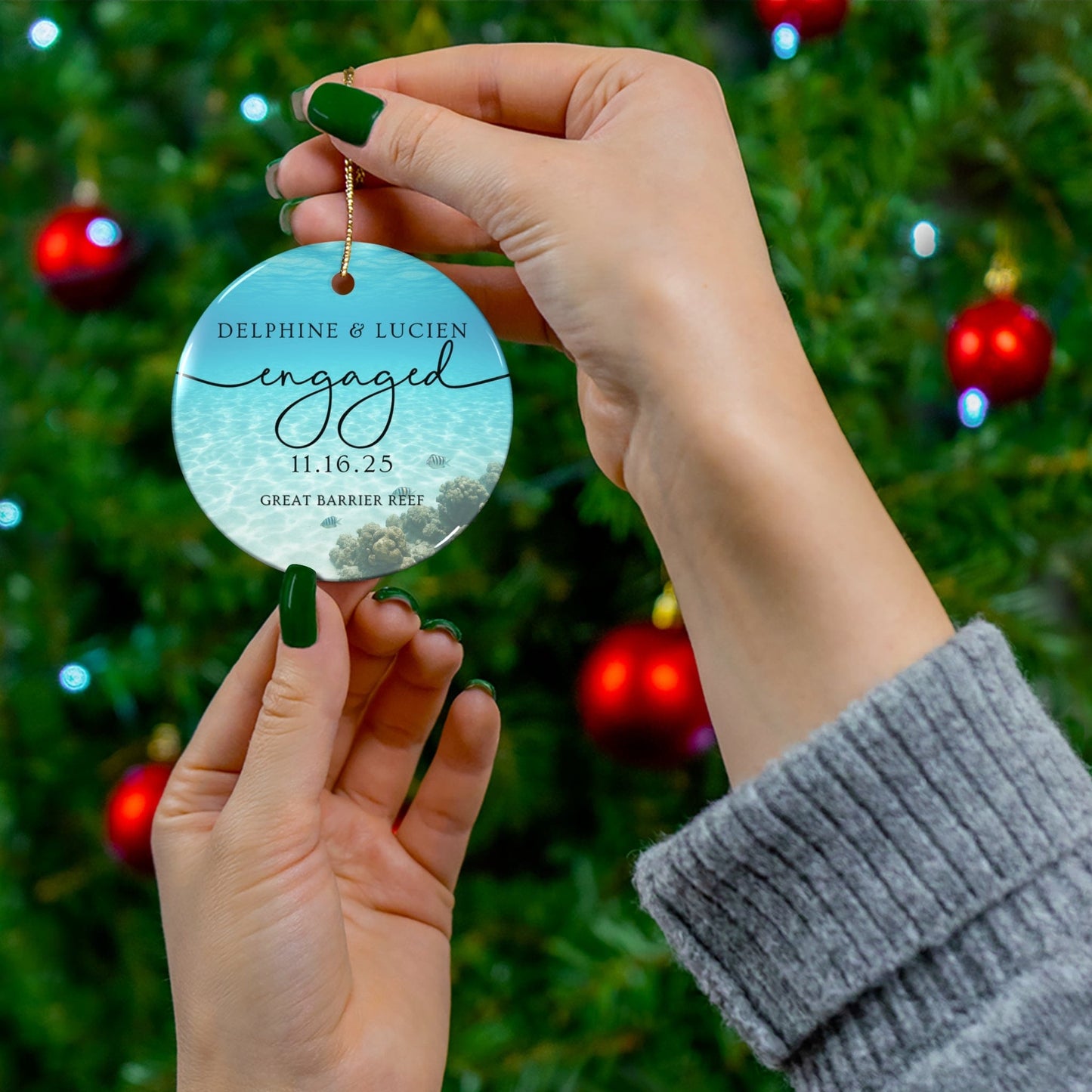 Personalized Engagement Ornament