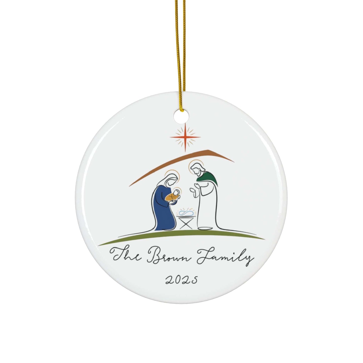 Family Nativity Ornament