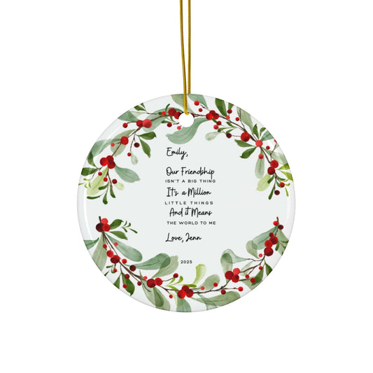 Ceramic Friendship Ornament