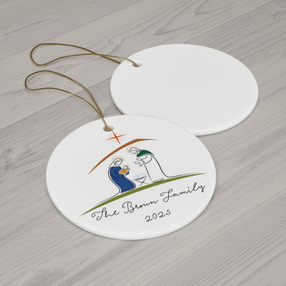 Family Nativity Ornament
