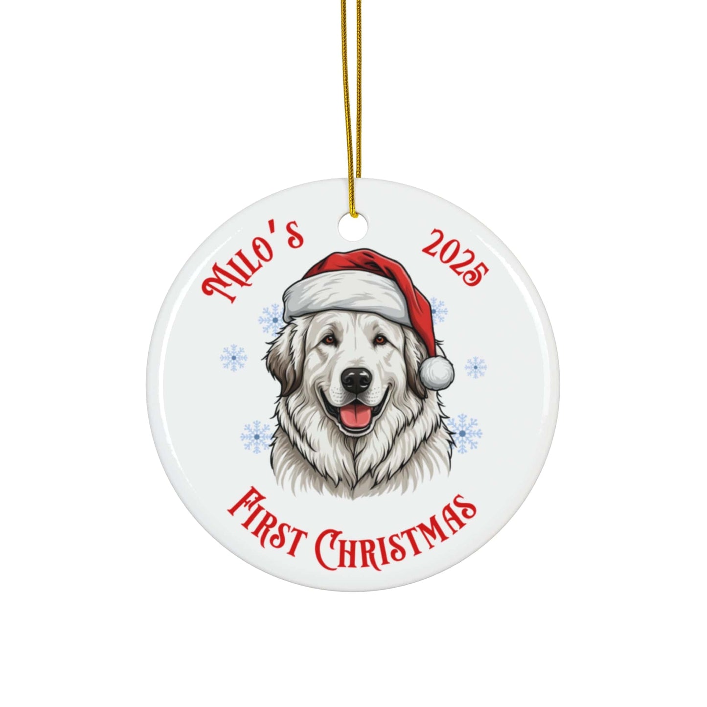 Great Pyrenees Puppy First Christmas Ornament