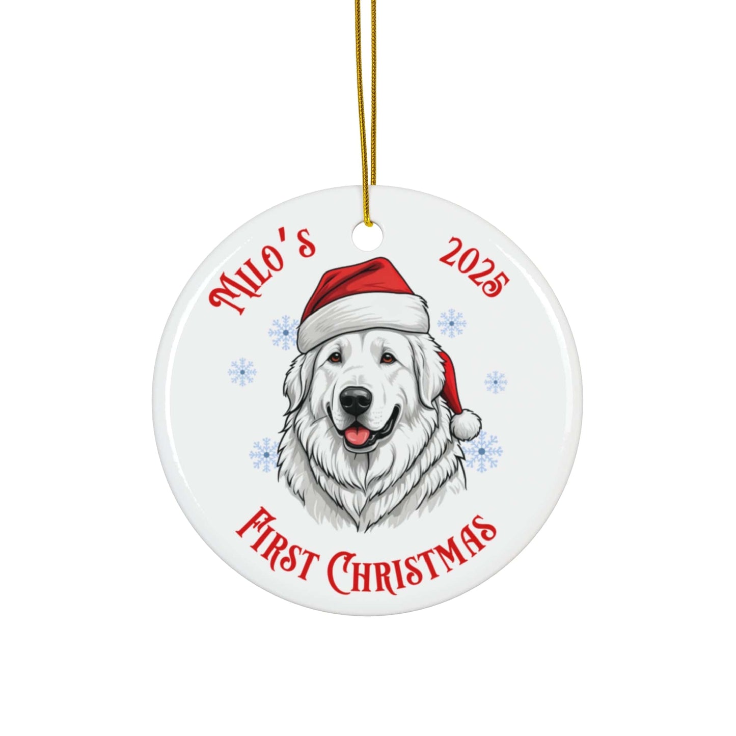 Great Pyrenees Puppy First Christmas Ornament
