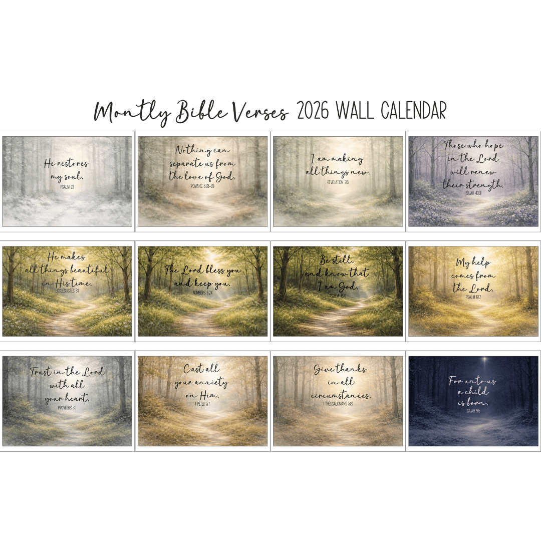 2026 Bible Verses Wall Calendar
